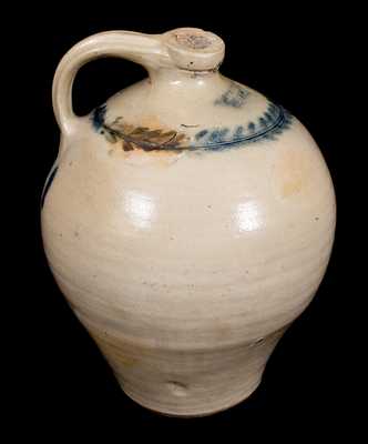 1 Gal. I. SEYMOUR / TROY Ovoid Stoneware Jug with Brushed Cobalt Decoration