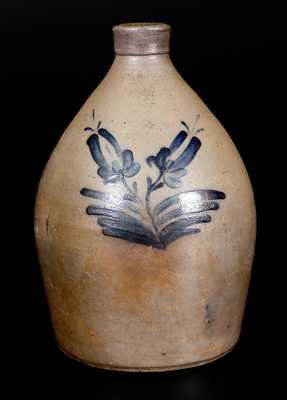 2 Gal. Stoneware Jug with Floral Decoration att. Samuel Irvine, Newville, PA