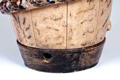 Extremely Rare and Important Stoneware Snake Temperance Keg 