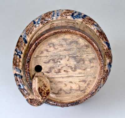 Extremely Rare and Important Stoneware Snake Temperance Keg 