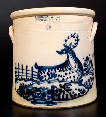 Outstanding J. NORTON & CO. / BENNINGTON, VT Stoneware Deer Crock