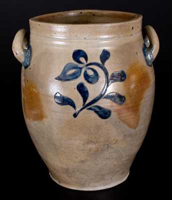 Three-Gallon New York City Stoneware Jar w/ Incised Decoration, late 18th or early 19th century