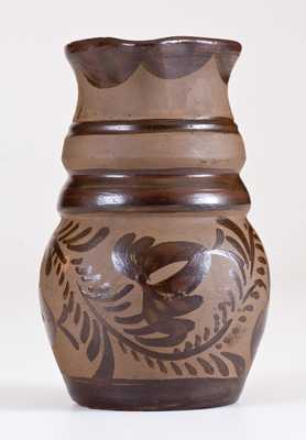 Fine Small-Sized Tanware Pitcher, New Geneva or Greensboro, PA origin, c1885