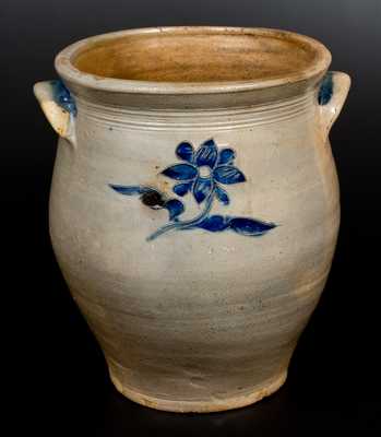 Rare att. James Egbert / Durrell Williams, Poughkeepsie, NY, late 18th century Stoneware Jar