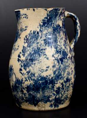 One-and-a-Half-Gallon Spongeware Pitcher, American, late 19th or early 20th century