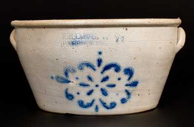 2 Gal. F. H. COWDEN / HARRISBURG, PA Stoneware Bowl w/ Stenciled Decoration