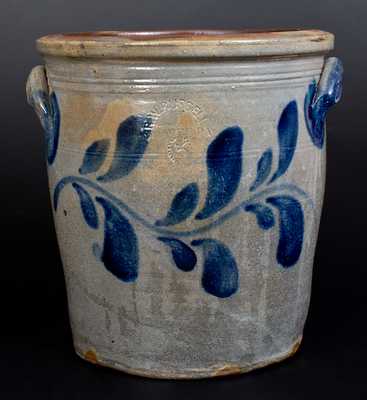 5 Gal. R. W. RUSSELL / BEAVER, PA Stoneware Jar with Bold Cobalt Decoration
