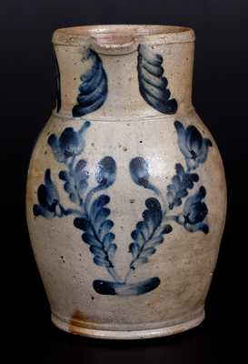 1 1/2 Gal Stoneware Pitcher with Floral Decoration, Baltimore, circa 1860