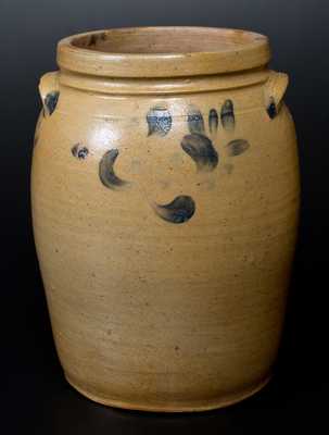 Rare 3 Gal. Decorated Stoneware Jar Dated 