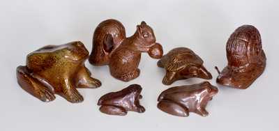 Lot of Six: Sewertile Animal Figures, Ohio, circa 1960s