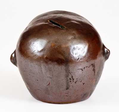 Very Rare Southern Stoneware Face Bank, probably Georgia