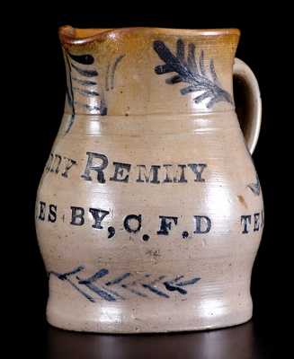 Important Charles Decker (Tennessee) Stoneware Pitcher for Henry Harrison 