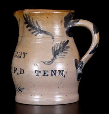 Important Charles Decker (Tennessee) Stoneware Pitcher for Henry Harrison 