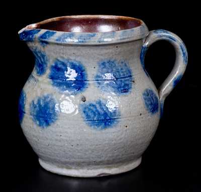 Very Fine Miniature Decorated Stoneware Pitcher Impressed J. H. PATTON