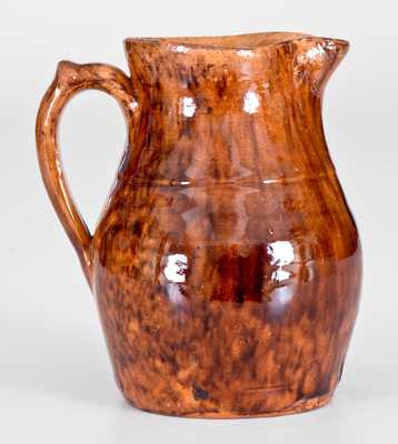 Rare Small-Sized JOHN BELL (Waynesboro, PA) Redware Pitcher