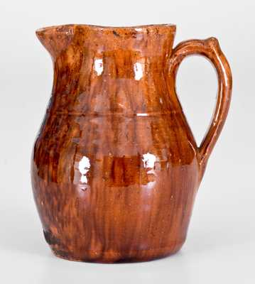 Rare Small-Sized JOHN BELL (Waynesboro, PA) Redware Pitcher