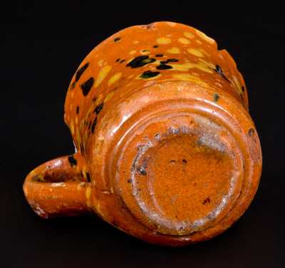 Small-Sized Slip-Decorated Redware Mug, possibly Solomon Loy, Alamance County, NC