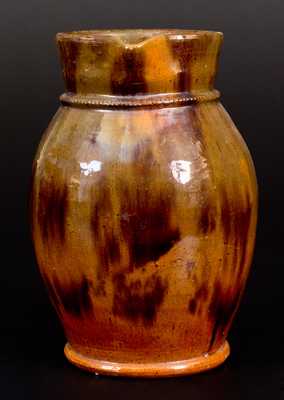 Glazed Redware Pitcher, att. to Jacob Medinger, Limerick Township, Montgomery County, PA