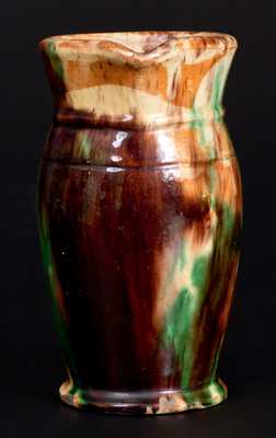 Shenandoah Valley Multi-Glazed Redware Pitcher, att. S. Bell & Son or J. Eberly., Strasburg, VA