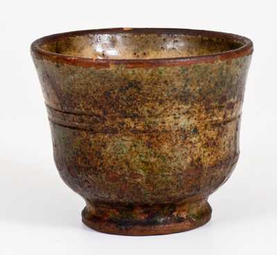 Shenandoah Valley Glazed Redware Mug, att. Anthony W. Bacher, Winchester, VA, circa 1885