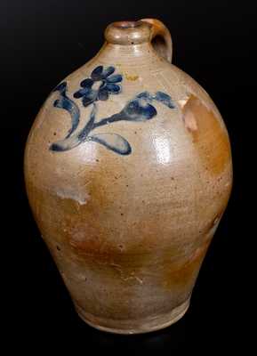 Important John Remmey II, Manhattan, NY, circa 1785 Stoneware Jug, Inscribed 