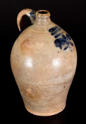 J. REMMEY / MANHATTAN-WELLS / NEW-YORK Stoneware Jug w/ Incised Decoration, c1810