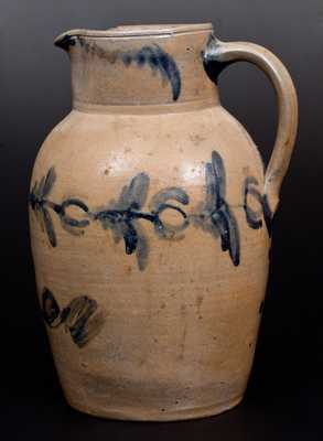 Rare attrib. Wells & Richards, Reading, PA Stoneware Pitcher, circa 1845.