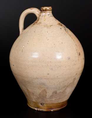 Scarce BOSTON / 1804 Stoneware Ovoid Jug w/ Impressed Swag and Tassel Decoration