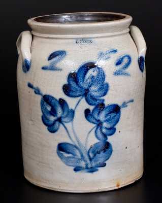 2 Gal. LYONS Stoneware Jar with Floral Decoration