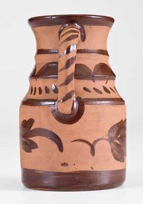 Fine Small-Sized Tanware Pitcher, New Geneva or Greensboro, PA origin, circa 1885