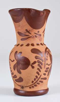 Tanware Pitcher, New Geneva or Greensboro, PA origin, c1885