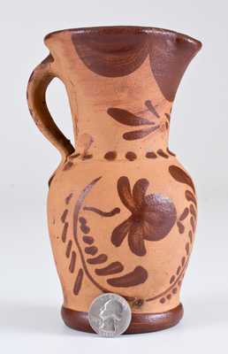 Tanware Pitcher, New Geneva or Greensboro, PA origin, c1885