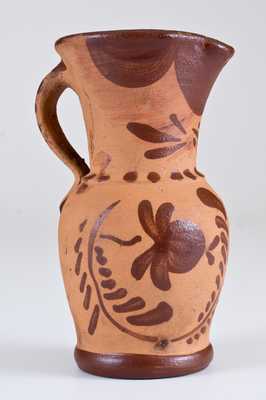 Tanware Pitcher, New Geneva or Greensboro, PA origin, c1885