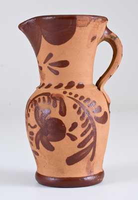 Tanware Pitcher, New Geneva or Greensboro, PA origin, c1885