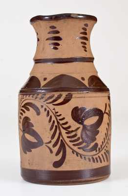 Exceptional Tanware Pitcher, New Geneva or Greensboro, PA origin, circa 1885