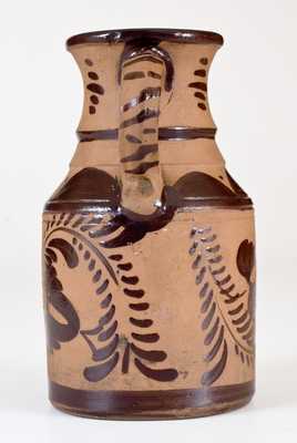 Exceptional Tanware Pitcher, New Geneva or Greensboro, PA origin, circa 1885