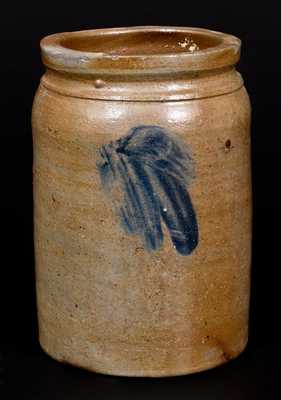 Half-Gallon Stoneware Jar with Leaf Decoration, Baltimore, circa 1880