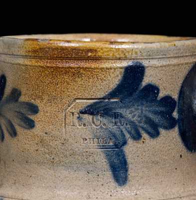 1/2 Gal. R.C.R. / PHILA., Richard Remmey, Philadelphia Stoneware Pitcher, c1880