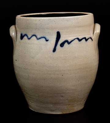 Scarce Stoneware Jar Inscribed "Mary," probably J.M. Pruden, Elizabethtown, NJ