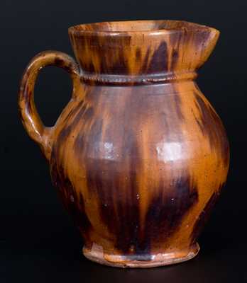 Glazed Redware Pitcher, attrib. Jacob Medinger, Limerick Township, Montgomery County, PA