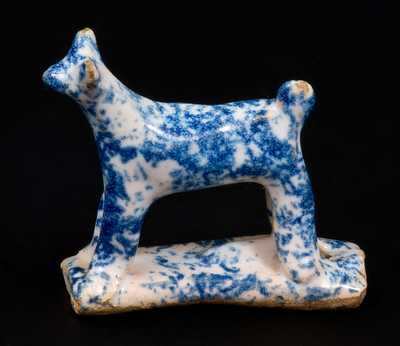 English Spongeware Dog Whistle