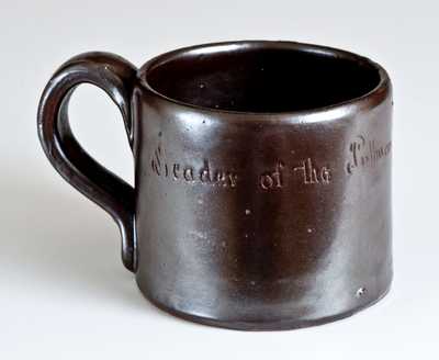 Anna Pottery Stoneware Frog Mug, Wallace and Cornwall Kirkpatrick, Anna, IL, circa 1885