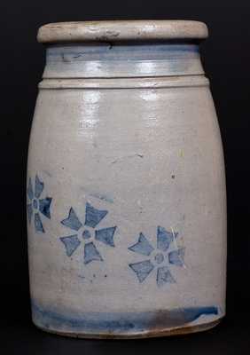 Stoneware Canning Jar w/ Stenciled Cobalt Decoration, Greensboro, PA, circa 1875