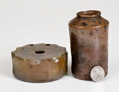 Two Stoneware Desk Articles, 19th century