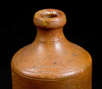 Scarce Stoneware Bottle, C. CROLIUS / MANUFACTURER / NEW-YORK