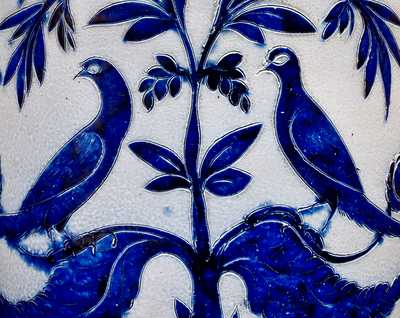 Extremely Important Stoneware Flowerpot w/ Elaborate Incised Birds, att. Morgan, Baltimore, 1820 s