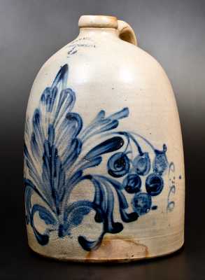 Exceptional M. & T. MILLER / NEWPORT, PA Stoneware Grapes Jug