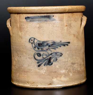 Three-Gallon FLACK & VAN ARSDALE / CORNWALL, ONT. Stoneware Bird Crock