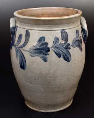 3 Gal. Stoneware Jar with Floral Decoration att. Henry Remmey, Philadelphia, circa 1840