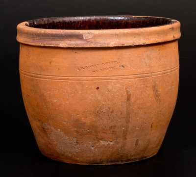 D.M. BAKER'S POTTERY / WAYNESBORO, PA Redware Jar